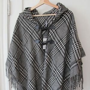 NWT Plaid Cape/Shawl